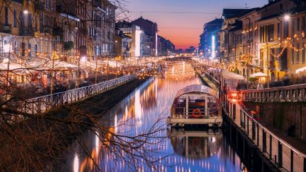 The City of Milan at Night